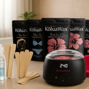 KoluaWax Waxing Kit for Women - 14oz Beads + Applicator
