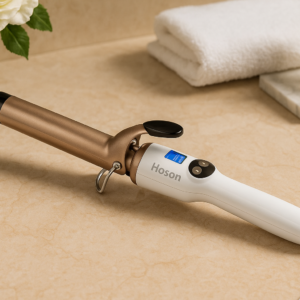 Hoson 1 Inch Curling Iron Ceramic Tourmaline with LCD 9 Heat Settings